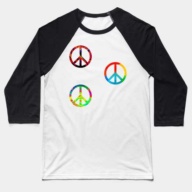 Peace Sign Sticker Pack Baseball T-Shirt by lolosenese